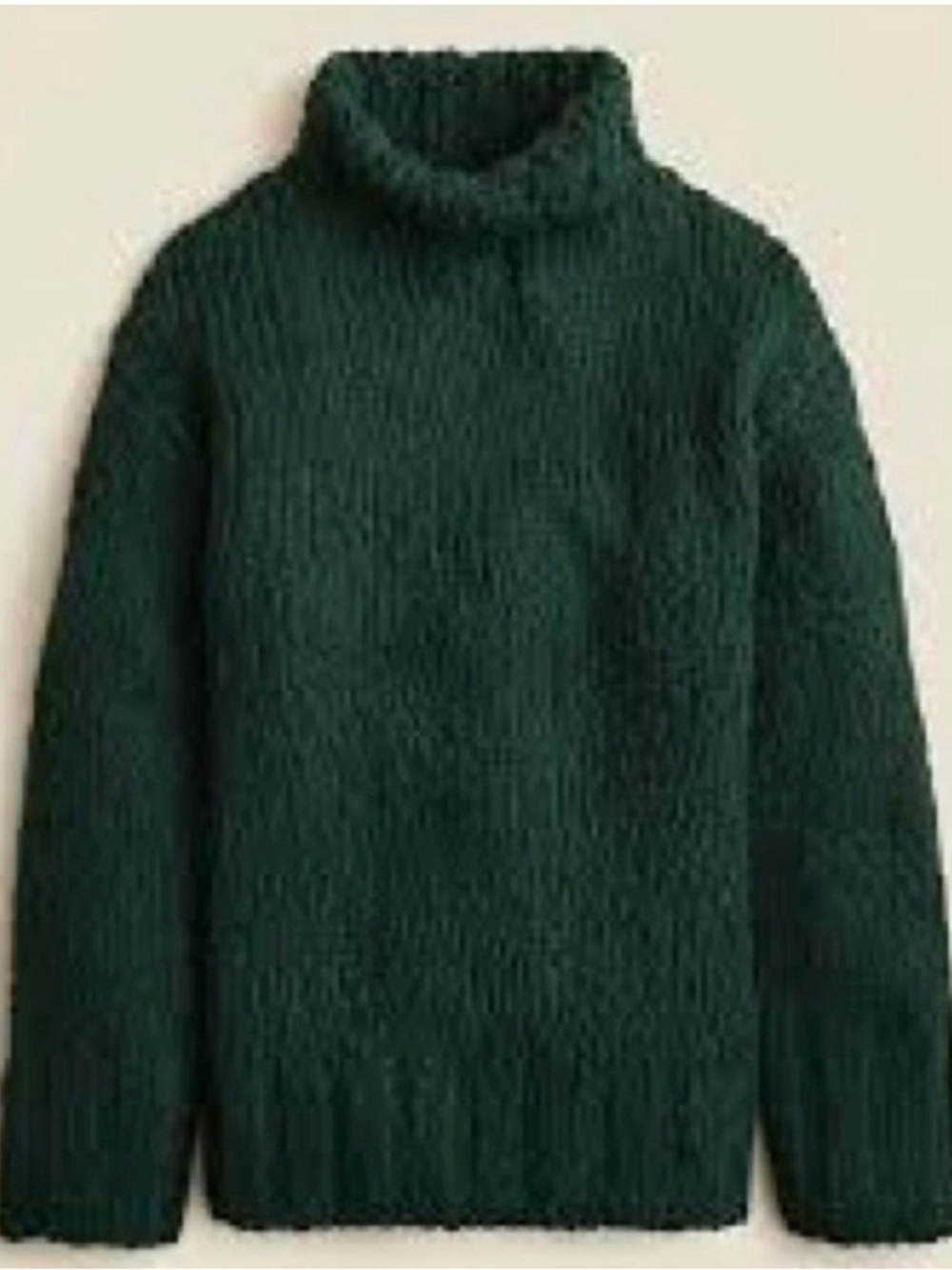 J. Crew Oversized Turtleneck Sweater Textured Yarn Alpaca Wool Pine Green
S/M - Picture 3 of 12